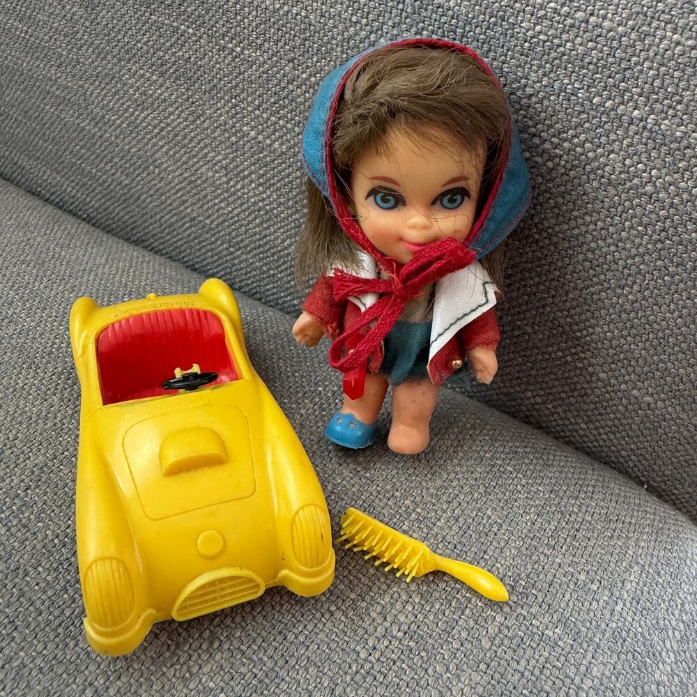 Vintage Liddle Kiddles BABE BIDDLE Doll Car Accessories Mattel 1960s